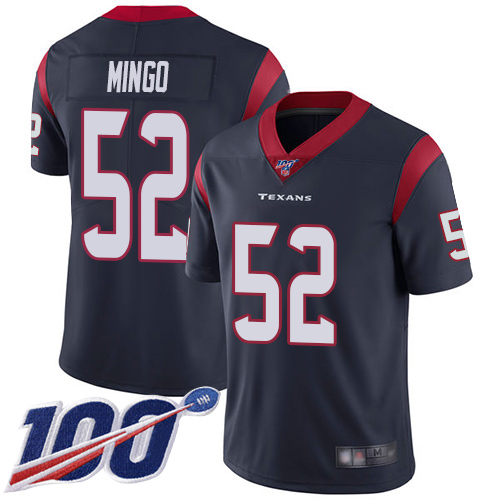 Houston Texans Limited Navy Blue Men Barkevious Mingo Home Jersey NFL Football #52 100th Season Vapor Untouchable